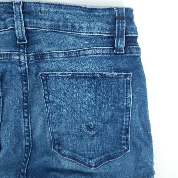 Hudson Krista Crop Super Skinny Distressed Jean Raw Hemline Stonewash Whisker 26 - Picture 10 of 12